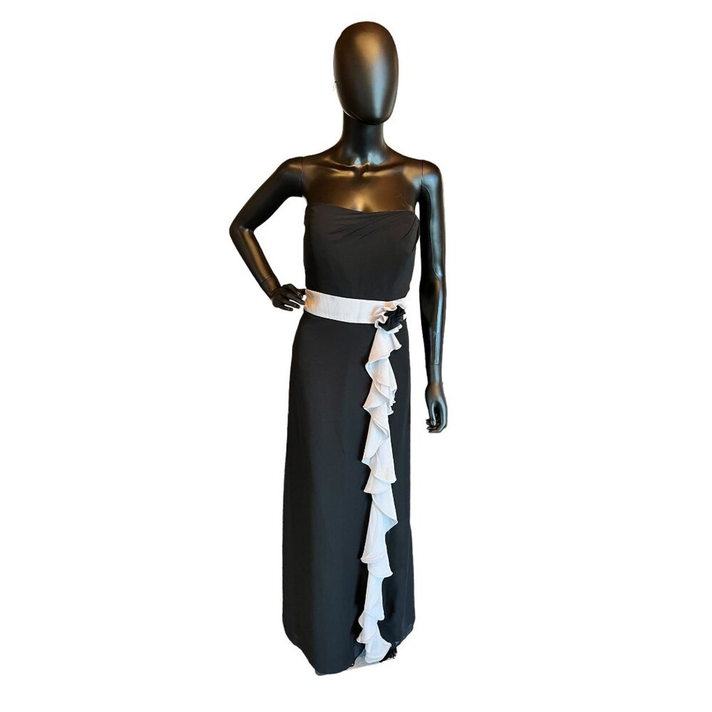 Alexia Black/White Chiffon Dress